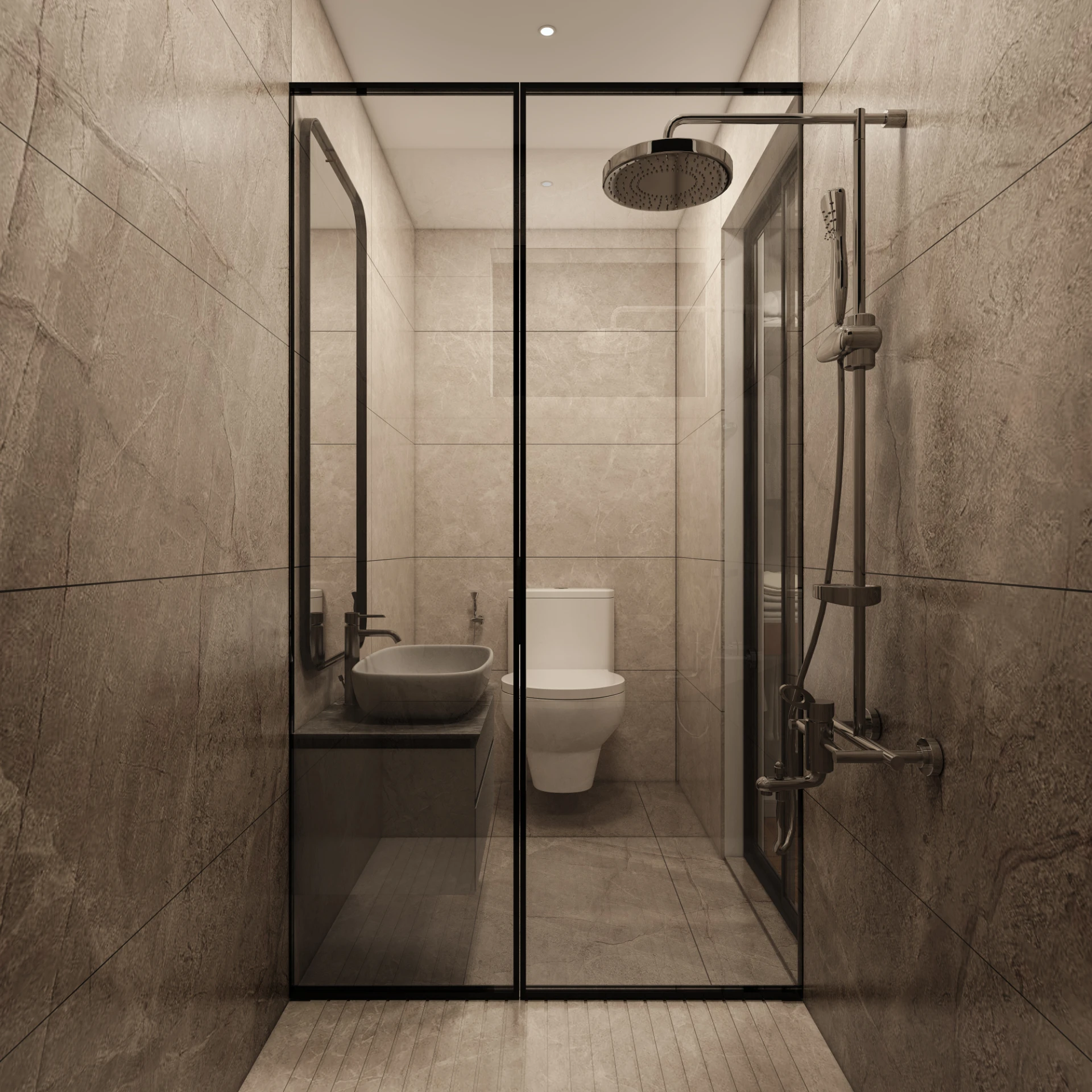 Modern Building Design by Harishmane Infratech Modern building designed by Harishmane Infratech